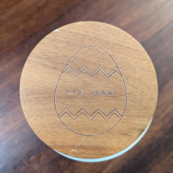 Rae Dunn White Ceramic Canister with Wooden Lid - Picture 3 of 7